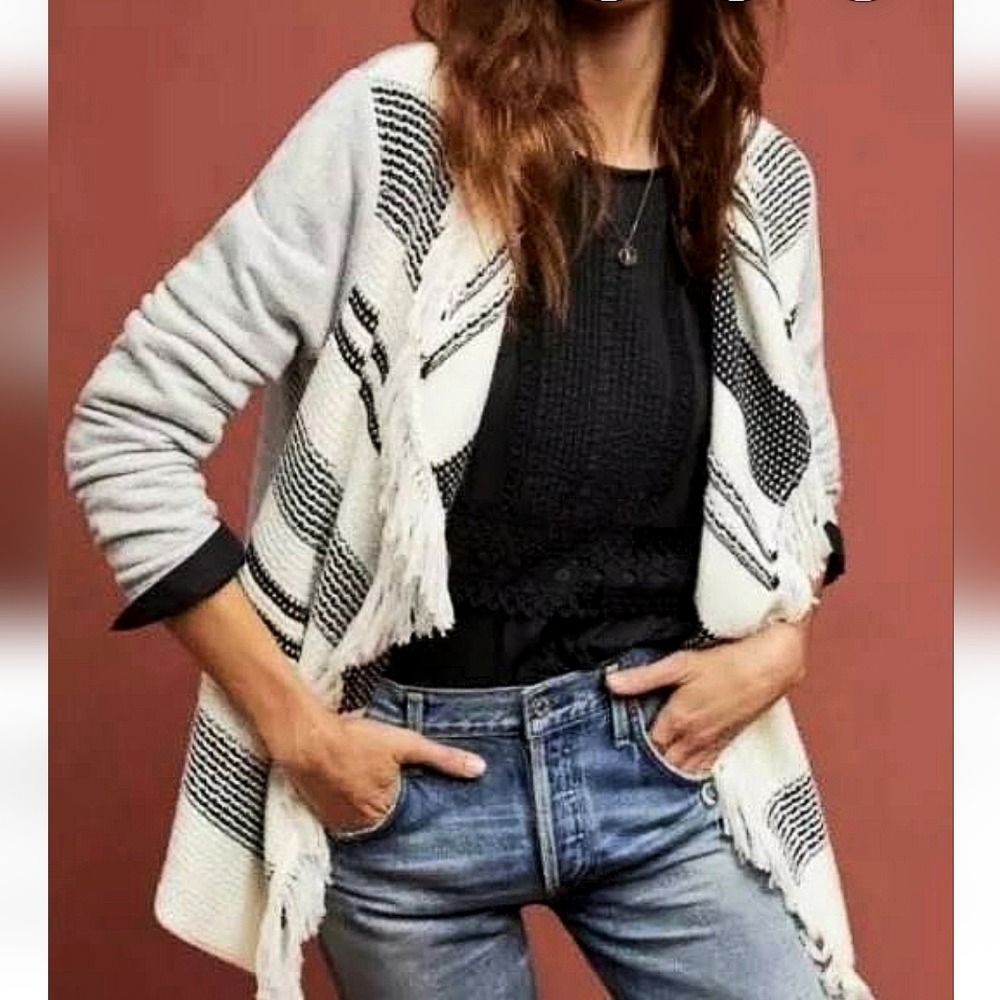 Anthropolgie Dolan Fringe Cardigan | Size L